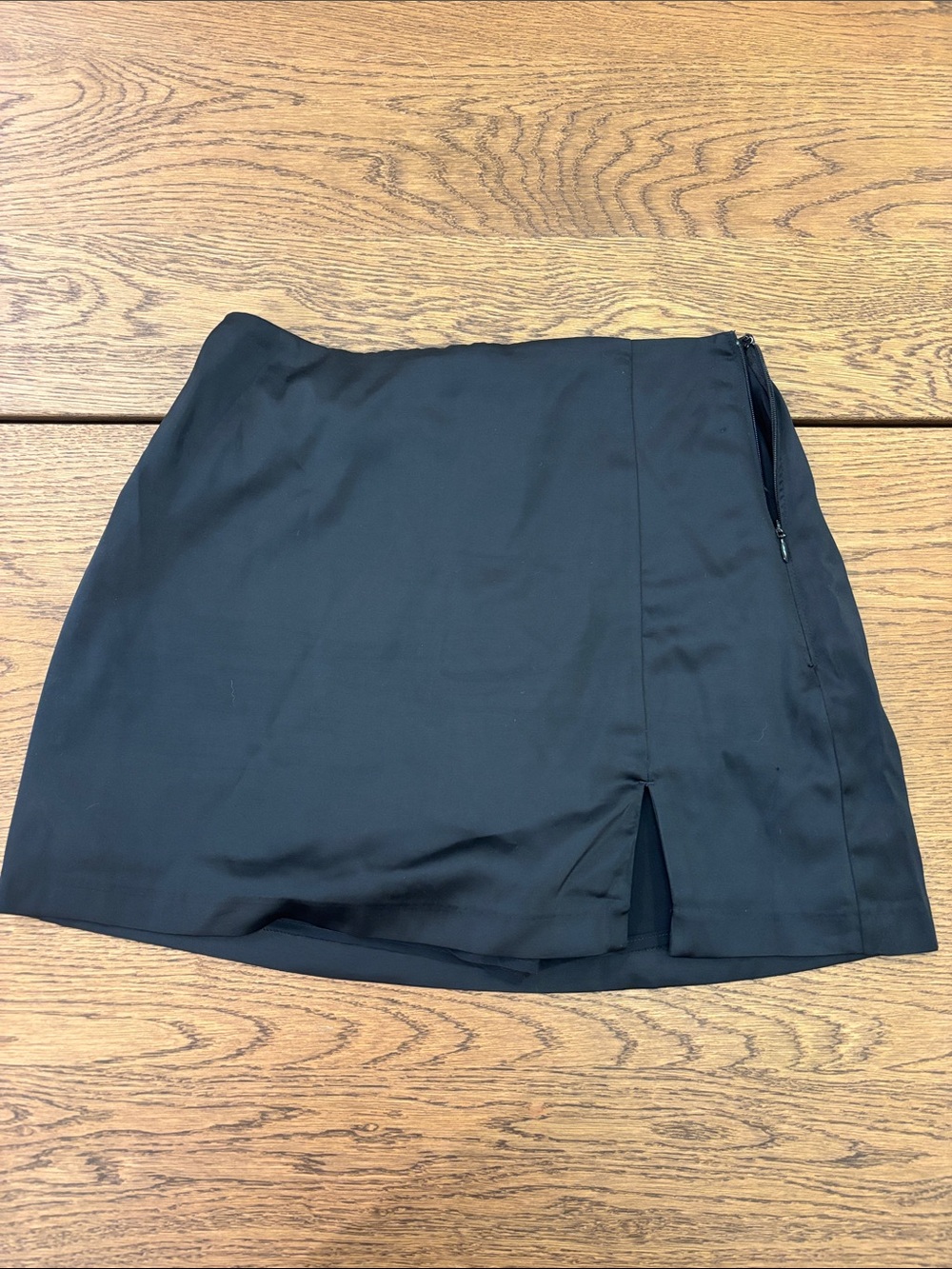 Abercrombie & Fitch Black Satin Mini Skort